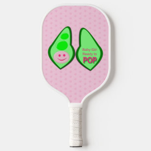 Raquette De Pickleball Prêt pour la pop bébé fille pois rose