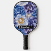 Raquette De Pickleball Pretty Blue Peony Personalized (Recto)