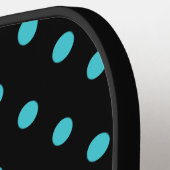 Raquette De Pickleball Princesse de Pickleball Pois turquoise, Nom (Détail gauche)