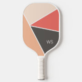 Raquette De Pickleball Professionnel moderne Pink Initiales Monogramme (Recto)