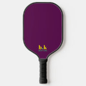Raquette de Pickleball prune avec initiales (Recto)