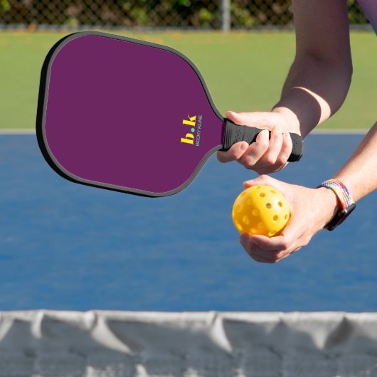 Raquette de Pickleball prune avec initiales (Insitu)