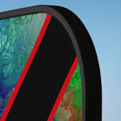 Raquette De Pickleball Psychédélique Rouge Jaune Bleu Nuages Cosmiques Mo