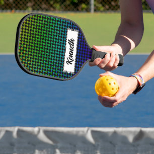 Raquette De Pickleball Psycho Checkers par Kenneth Yoncich
