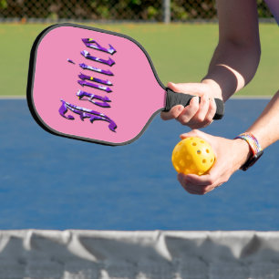 Raquette De Pickleball Purple Floral Janice Nom, Pickleball Paddle