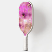 Raquette De Pickleball Purple Gold Disco Ball Retro 70's (Gauche)