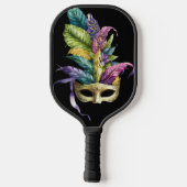 RAQUETTE DE PICKLEBALL PURPLE & GOLD MARDI GRAS MASQUES & FEATHES (Verso)