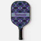 Raquette De Pickleball Purple Grey Medley Boho Chic avec nom (Recto)