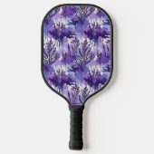 Raquette De Pickleball Purple Watercolor with Florals (Verso)