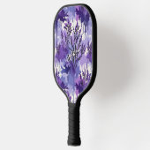 Raquette De Pickleball Purple Watercolor with Florals (Gauche)