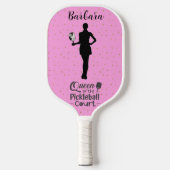 Raquette De Pickleball Queen Court Sparkle Nom rose (Recto)