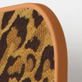 Raquette De Pickleball RAB Rockabilly Imprimé Léopard Marron Or (Détail gauche)