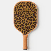 Raquette De Pickleball RAB Rockabilly Imprimé Léopard Marron Or (Verso)