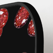 Raquette De Pickleball RAB Rockabilly très cerise cerises sur noir (Détail gauche)