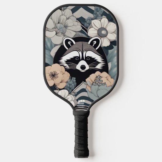 Raquette De Pickleball Raccoon Art déco Pickleball personnalisé Paddle (Recto)