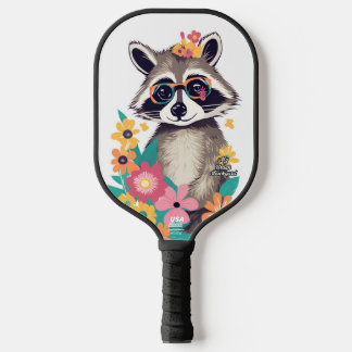 Raquette De Pickleball Raccoon avec lunettes Pickleball personnalisé Padd