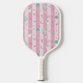 Raquette De Pickleball Raft de pré-impression de monogramme rose (Verso)