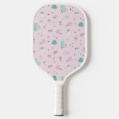 Raquette De Pickleball Raft de pré-impression de monogramme rose (Verso)