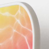 Raquette De Pickleball Rainbow Gradient Piscine Photo Chic Monogramme (Détail gauche)