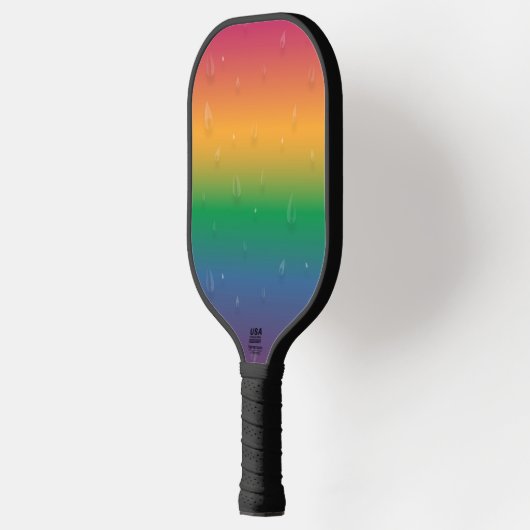Raquette De Pickleball Rainbow Gradient Raindrops (Gauche)