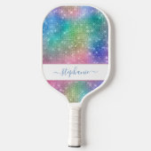 Raquette De Pickleball Rainbow Sparkle Parties scintillant Girly Glam Per (Verso)