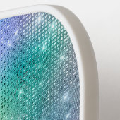 Raquette De Pickleball Rainbow Sparkle Parties scintillant Girly Glam Per (Détail gauche)