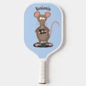 Raquette De Pickleball Rat drôle avec dessin animé de la caméra (Verso)