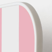 Raquette De Pickleball Rayé de rose et de blanc (Détail gauche)