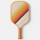 Raquette De Pickleball Rayé Rétro avec Nom (Verso)