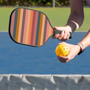 Raquette De Pickleball Rayures Aquarelle Coucher de Soleil