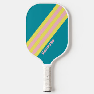 Raquette De Pickleball Rayures de Baiser de Mer Doux avec Nom