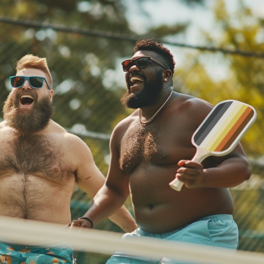 Raquette De Pickleball Rayures de la fierté de l'ours
