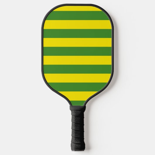 Raquette De Pickleball Rayures jaune et verte (Recto)
