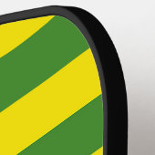 Raquette De Pickleball Rayures jaune et verte (Détail gauche)