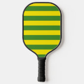 Raquette De Pickleball Rayures jaune et verte (Verso)