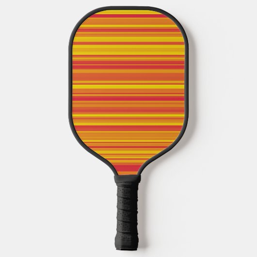 Raquette De Pickleball Rayures Orange Rouge Jaune (Verso)