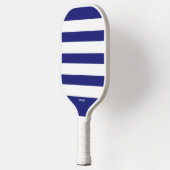 Raquette De Pickleball Rayures Simples, Toute Couleur, Nom de Monogramme (Gauche)