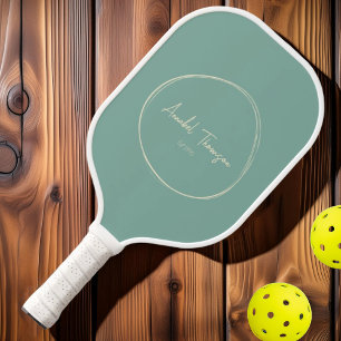 Raquette De Pickleball Récif aquatique de style Mid-Century Modern   Nom 