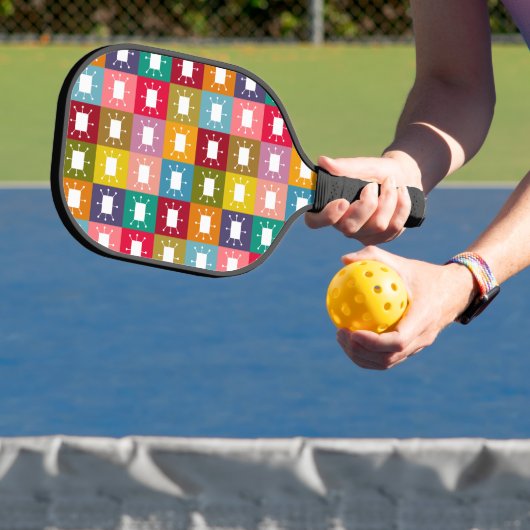 Raquette De Pickleball Rectangles atomiques (Insitu)