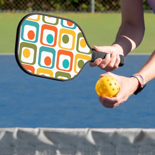 Raquette De Pickleball Rectangles modernes du milieu du siècle (Insitu)
