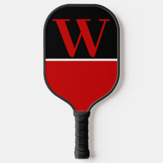 Raquette De Pickleball Red & Black College Monogram Pickleball Paddle