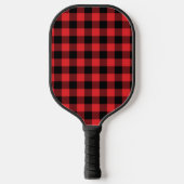 Raquette De Pickleball Red Flannel Buffalo Check Motif (Recto)