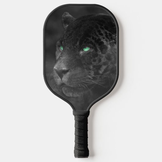 Raquette De Pickleball Regard d'émeraude de Jaguars noirs (Recto)