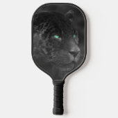 Raquette De Pickleball Regard d'émeraude de Jaguars noirs (Verso)