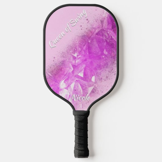 Raquette De Pickleball Reine Des Gemmes Violets De Swing Spray (Recto)