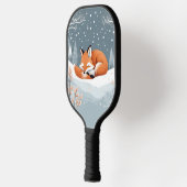 Raquette De Pickleball Renard d'hiver dans la neige Faune mignonne Animal (Gauche)