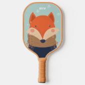 Raquette De Pickleball Renard d'hiver monographique personnalisé (Verso)