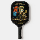 Raquette De Pickleball Respect Your Elders Gaming Control Retro Funny (Verso)
