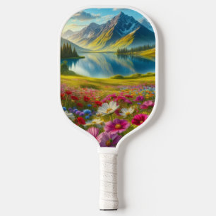 Raquette De Pickleball Ressort coloré/lac de montagne fleuri