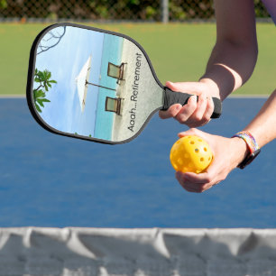 Raquette De Pickleball Retraite, détente à la plage,